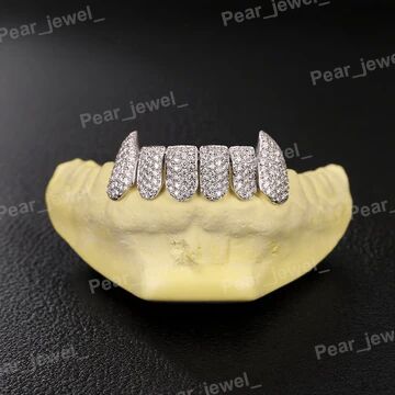 VVS Moissanite Diamond 925 Silver Iced Out Custom Hip Hop Grillz