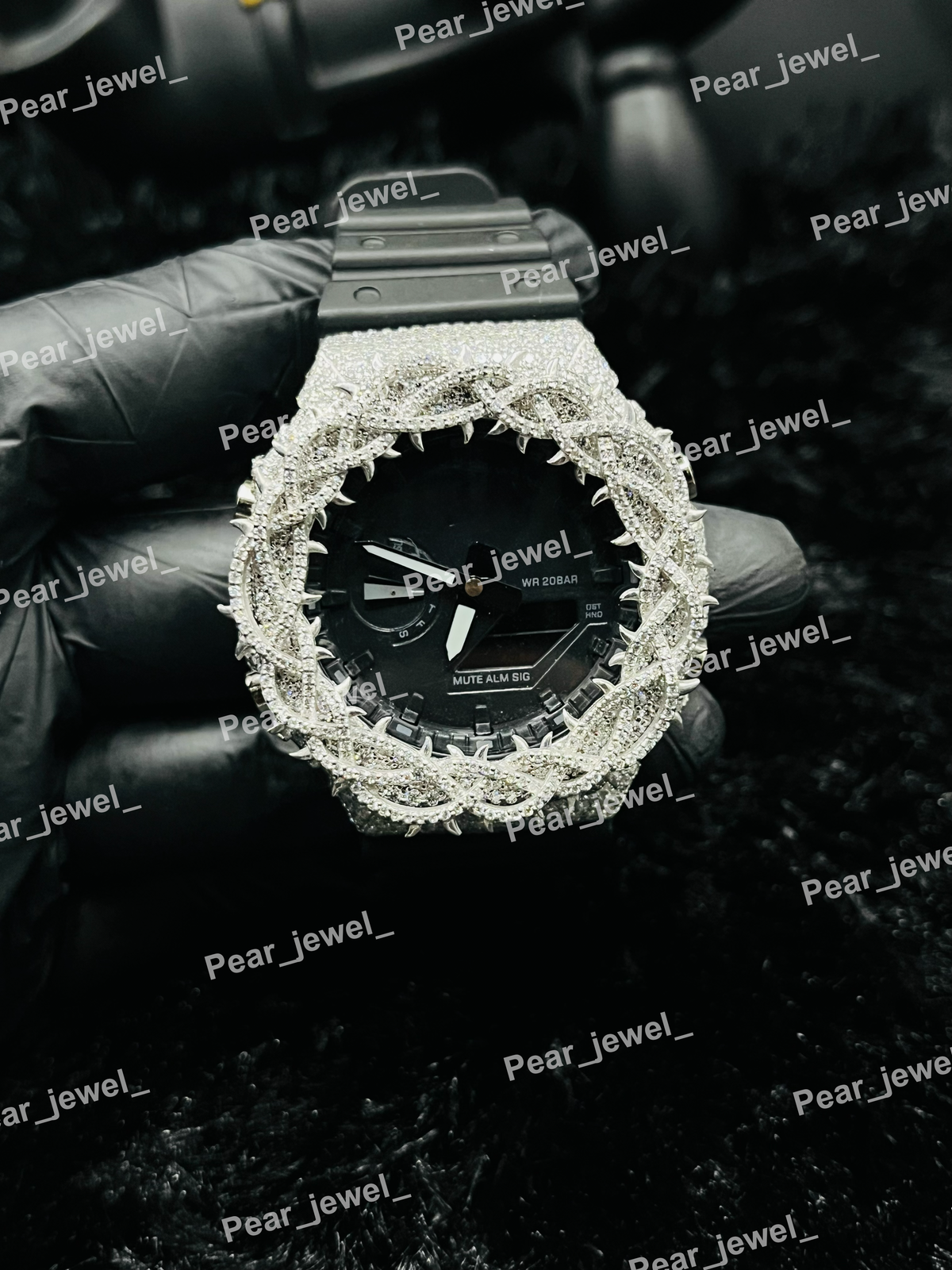 Iced Out Thorn Bezel Watch Hip Hop Luxury Statement Timepiece